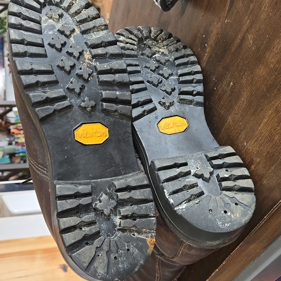 Danner Brown Leather Boots Grunge Ready Leather Old School 10.5 Mens Work Boot - Picture 6 of 11